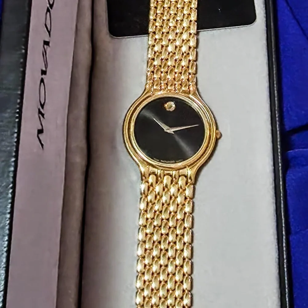 Movado Mens Classic 1980s Swiss Made Gold Tone Mens Watch